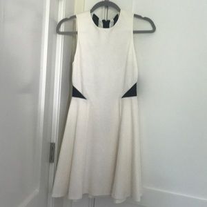 Alice and Olivia white and black lace dress